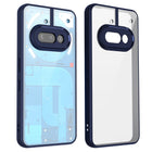 Kapa Hawkeye Clear Back Cover for Nothing Phone 3A 5G | Camera Lens Protector Shockproof Slim Clear Case Cover (Blue Sides)