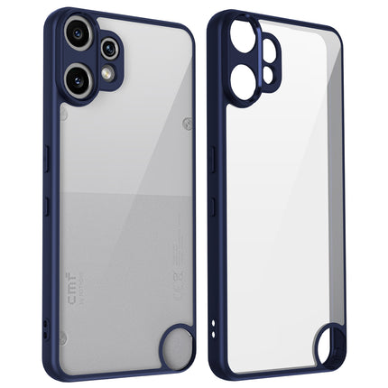 Kapa Hawkeye Clear Slim Tough Back Cover for CMF Phone 2 PRO | Camera Lens Protector Anti Yellow Shockproof Clear Hybrid Case Cover (Blue)
