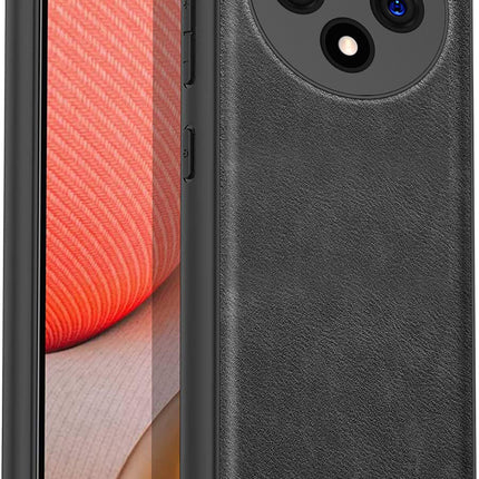 Kapa Tux Leather Back Cover for Oppo F27 Pro / Oppo F27 Pro Plus | Slim Shockproof Camera Protection Bumper Case (Black)