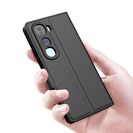 Kapa Noble Slim Magnetic Leather Flip Case Cover for Vivo Y400 Pro 5G | Card Holder Stand Flip Wallet Case (Black) - Mobizang