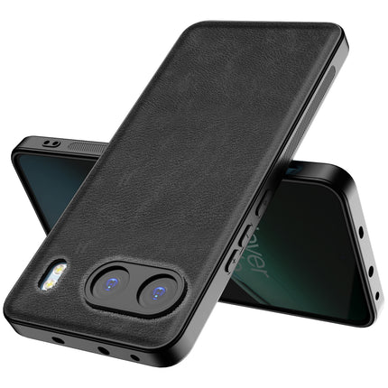Kapa Tux Leather Back Cover for OnePlus Nord 4 | Slim Shockproof Camera Protection Bumper Case (Black)