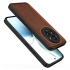 Kapa Tux Leather Back Cover for Realme 14 Pro 5G | Slim Shockproof Camera Protection Bumper Case (Brown)