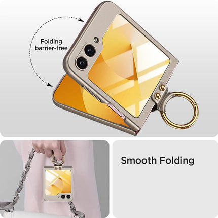 Kapa Ultra Thin PC Ring Back Case for Samsung Galaxy Flip6 / Z Flip 6 | Shockproof Slim Hard Protective Cover (Titanium)