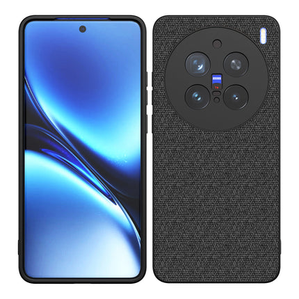Kapa Soft Full Fabric Protective Back Case Cover for Vivo X200 Pro (5G) | Shockproof Slim Hard Anti Slip Back Case (Black) - Mobizang