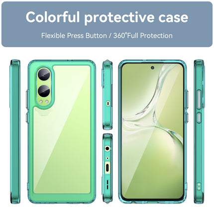 Kapa Unicorn Acrylic Clear Back Cover For OnePlus Nord CE 4 Lite | Slim Shockproof [Military Grade Protection] Hybrid Bumper Case (Blue Sides)