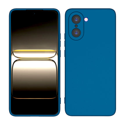 Kapa Matte Protective Lens Flexible Back Cover for OnePlus Nord CE 5 | Slim Silicone with Soft Lining Shockproof Full Body Bumper Case (Blue)