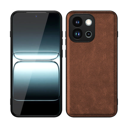 Kapa Tux Leather Back Cover for OnePlus 13S | Slim Shockproof Camera Protection Bumper Case (Brown)