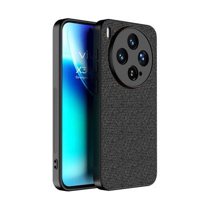 Kapa Soft Full Fabric Protective Back Case Cover for Vivo X300 5G | Shockproof Slim Hard Anti Slip Back Case (Black)
