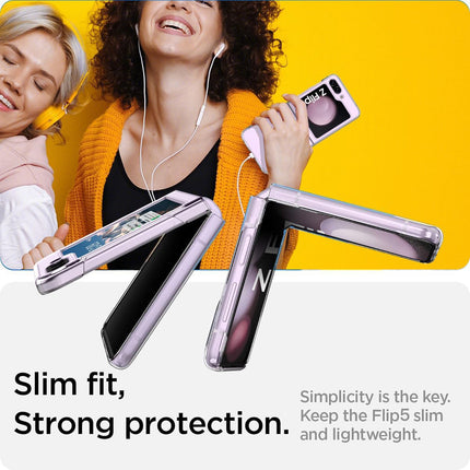 Kapa Phantom Ultra Thin Back Case for Samsung Galaxy Flip6 / Z Flip 6 | Electroplated Edges Full Body Protection Back Cover (Clear)
