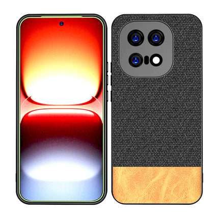 Kapa Soft Fabric & Leather Hybrid Protective Back Cover for IQOO 15 5G | Shockproof Slim Hard Anti Slip Back Case (Black,Brown)