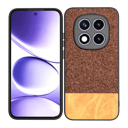 Kapa Soft Fabric & Leather Hybrid Protective Back Cover for Redmi Note 15 Pro 5G | Shockproof Slim Hard Anti Slip Back Case (Brown)
