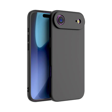 Kapa Matte Protective Lens Flexible Back Cover for Apple iPhone 17 Air | Slim Silicone with Soft Lining Shockproof Full Body Bumper Case (Black)