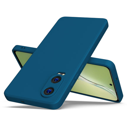 Kapa Matte Protective Lens Flexible Back Cover for OnePlus Nord CE 4 Lite | Slim Silicone with Soft Lining Shockproof Full Body Bumper Case (Blue) - Mobizang