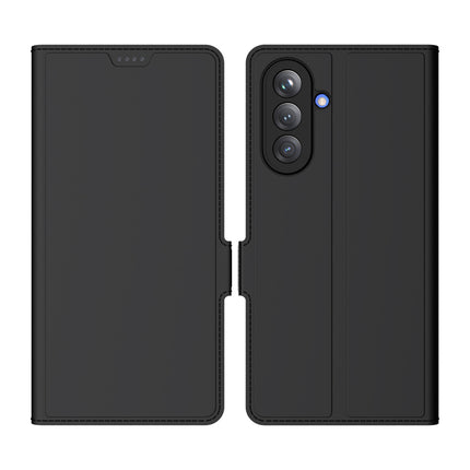 Kapa Noble Slim Magnetic Leather Flip Case Cover for Samsung Galaxy A36 | Card Holder Stand Flip Wallet Case (Black) - Mobizang