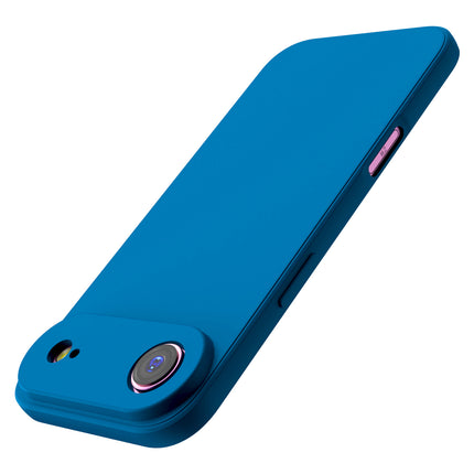 Kapa Matte Protective Lens Flexible Back Cover for Apple iPhone 17 Air | Slim Silicone with Soft Lining Shockproof Full Body Bumper Case (Blue)