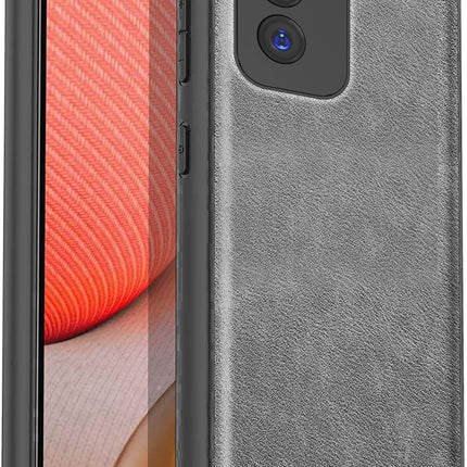 Kapa Tux Leather Back Cover for Oppo Reno 12 (5G) | Slim Shockproof Camera Protection Bumper Case (Grey)