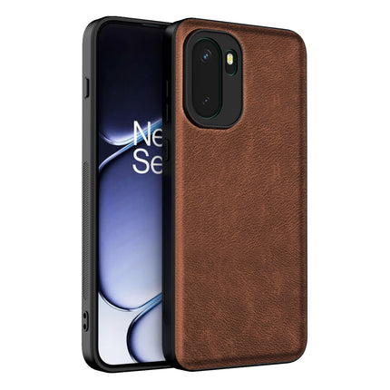 Kapa Tux Leather Back Cover for OnePlus 15R | Slim Shockproof Camera Protection Bumper Case (Brown) - Mobizang