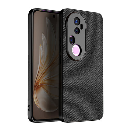 Kapa Soft Full Fabric Protective Back Case Cover for Vivo T4 Ultra 5G | Shockproof Slim Hard Anti Slip Back Case (Black) - Mobizang