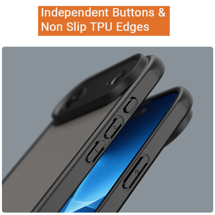 Kapa Shield Frosted Acrylic Back Cover for Apple iPhone 17 Air| Hard Slim Inbuilt Camera Lens Cover Protection Shock Proof Case (Black Sides)