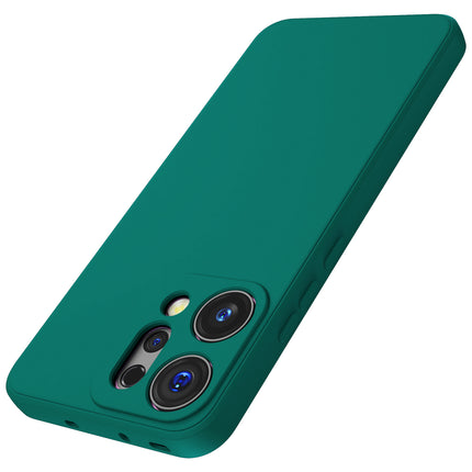 Kapa Matte Protective Lens Flexible Back Cover for Oppo Reno 14 Pro 5G | Slim Silicone with Soft Lining Shockproof Full Body Bumper Case (Green)