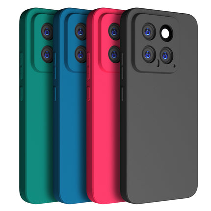 Kapa Matte Protective Lens Flexible Back Cover for Xiaomi 14 (5G) | Slim Silicone with Soft Lining Shockproof Full Body Bumper Case (Black) - Mobizang