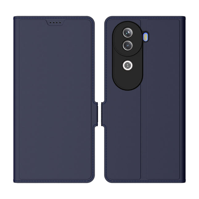 Kapa Noble Slim Magnetic Leather Flip Case Cover for Vivo V40E / IQOO Z9S | Card Holder Stand Flip Wallet Case (Blue)