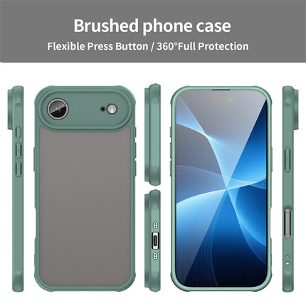 Kapa Shield Frosted Acrylic Back Cover for Apple iPhone 17 Air| Hard Slim Inbuilt Camera Lens Cover Protection Shock Proof Case (Green Sides)