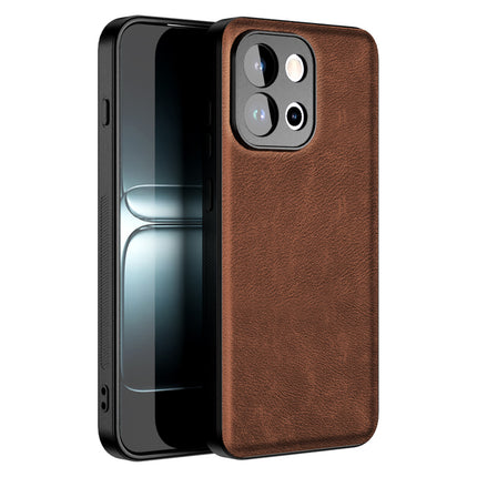 Kapa Tux Leather Back Cover for OnePlus 13S | Slim Shockproof Camera Protection Bumper Case (Brown)