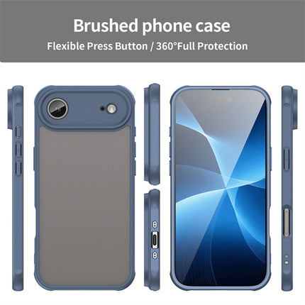 Kapa Shield Frosted Acrylic Back Cover for Apple iPhone 17 Air| Hard Slim Inbuilt Camera Lens Cover Protection Shock Proof Case (Blue Sides)
