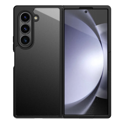 Kapa Hawkeye Clear Slim Tough Back Cover for Samsung Galaxy Z Fold 7 | Camera Lens Protector Anti Yellow Shockproof Clear Hybrid Case Cover (Black Sides) - Mobizang
