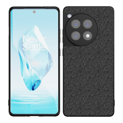Kapa Soft Full Fabric Protective Back Case Cover for OnePlus 12R | Shockproof Slim Hard Anti Slip Back Case (Black) - Mobizang