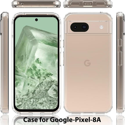 Kapa Shield Frosted Acrylic Back Shock Proof Case Cover for Google Pixel 8A (Black)