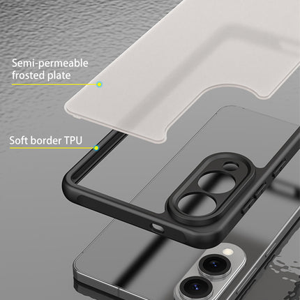 Kapa Shield Frosted Acrylic Back Cover for Samsung Galaxy S25 Edge| Hard Slim Inbuilt Camera Lens Cover Protection Shock Proof Bumper Case (Black)