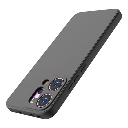 Kapa Matte Protective Lens Flexible Back Cover for Oppo Reno 14 5G | Slim Silicone with Soft Lining Shockproof Full Body Bumper Case (Black) - Mobizang