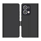 Kapa Noble Slim Magnetic Leather Flip Case Cover for Oppo Reno 13 | Card Holder Stand Flip Wallet Case (Black)