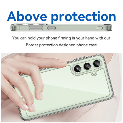 Kapa Unicorn Acrylic Clear Back Cover For Samsung Galaxy S24 FE | Slim Shockproof [Military Grade Protection] Hybrid Bumper Case (Clear Sides)
