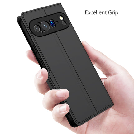 Kapa Noble Slim Magnetic Leather Flip Case Cover for Google Pixel 9 PRO XL | Card Holder Stand Flip Wallet Case (Black) - Mobizang