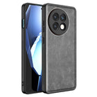 Kapa Tux Leather Back Cover for OnePlus 13R | Slim Shockproof Camera Protection Bumper Case (Grey)