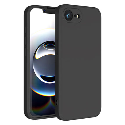 Kapa Matte Protective Lens Flexible Back Cover for Apple iPhone 16E | Slim Silicone with Soft Lining Shockproof Full Body Bumper Case (Black) - Mobizang