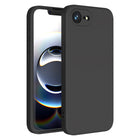 Kapa Matte Protective Lens Flexible Back Cover for Apple iPhone 16E | Slim Silicone with Soft Lining Shockproof Full Body Bumper Case (Black) - Mobizang
