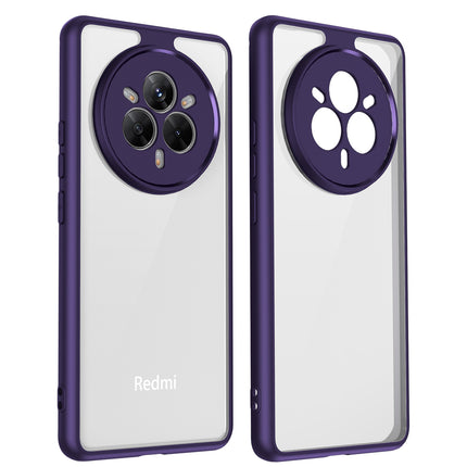 Kapa Hawkeye Clear Back Cover for Realme 14 Pro 5G | Camera Lens Protector Shockproof Slim Clear Case Cover (Purple Sides)