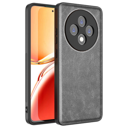 Kapa Tux Leather Back Cover for Oppo F27 (5G) | Slim Shockproof Camera Protection Bumper Case (Grey)
