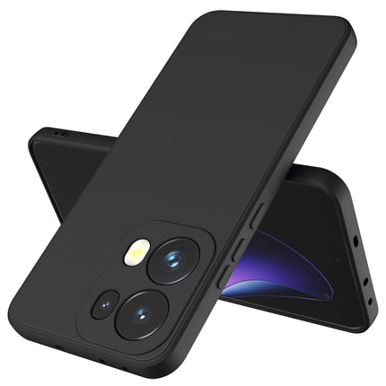 Kapa Matte Protective Lens Flexible Back Cover for Oppo Reno 13 Pro | Slim Silicone with Soft Lining Shockproof Full Body Bumper Case (Black)