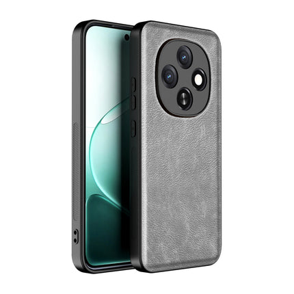 Kapa Tux Leather Back Cover for Oppo F31 Pro 5G | Slim Shockproof Camera Protection Bumper Case (Grey)