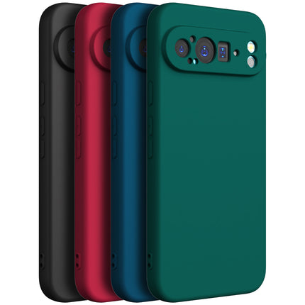 Kapa Matte Protective Lens Flexible Back Cover for Google Pixel 9 / 9 PRO | Slim Silicone with Soft Lining Shockproof Full Body Bumper Case (Black)