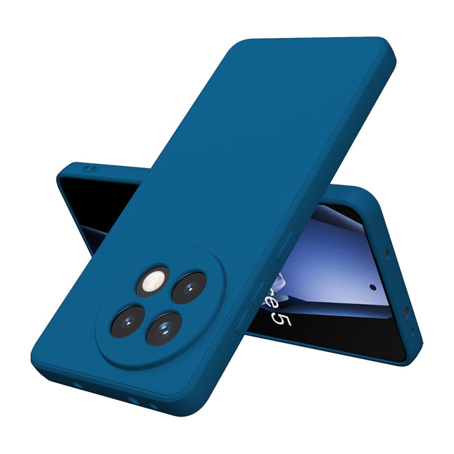 Kapa Matte Protective Lens Flexible Back Cover for OnePlus 13R | Slim Silicone with Soft Lining Shockproof Full Body Bumper Case (Blue)