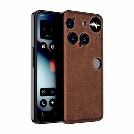 Kapa Tux Leather Back Cover for Nothing Phone 3 5G | Slim Shockproof Camera Protection Bumper Case (Brown)