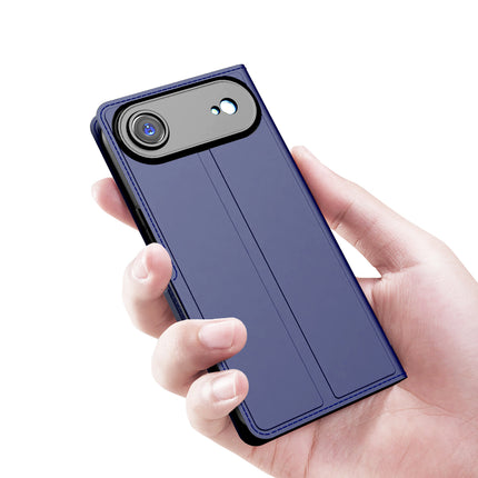 Kapa Noble Slim Magnetic Leather Flip Case Cover for Apple iPhone 17 Air | Card Holder Stand Flip Wallet Case (Blue)