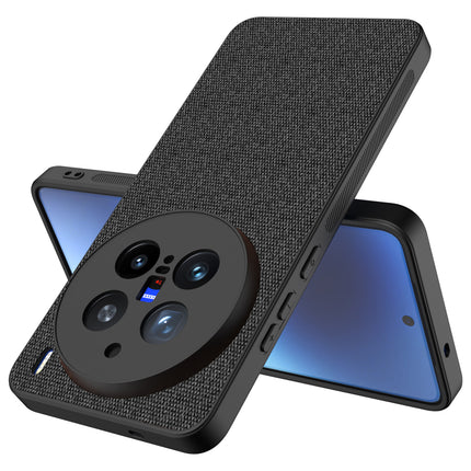 Kapa Soft Full Fabric Protective Back Case Cover for Vivo X200 Pro (5G) | Shockproof Slim Hard Anti Slip Back Case (Black) - Mobizang