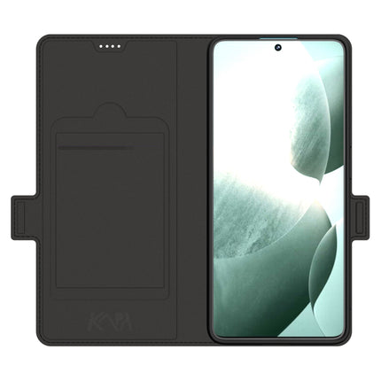 Kapa Noble Slim Magnetic Leather Flip Case Cover for Poco X6 PRO | Card Holder Stand Flip Wallet Case (Black)